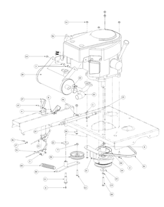 Kawasaki Engine Assembly Diagram and Parts List for M54-KW 53AB5DBW150-23-HP Cub Cadet Lawn Tractor